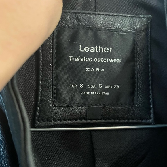 ✨ZARA✨Black Leather Moto Jacket - Picture 3 of 3